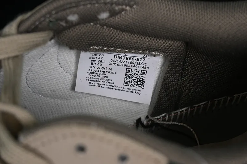 All Categories Air Jordan Jordan Series Basketball Shoes Air Jordan 1 Low Travis Scott x Air Jordan 1 Low OG AJ1 Joe 1 Reversed Overhook Joint Style Casual Sports Basketball Shoes DM7866-817